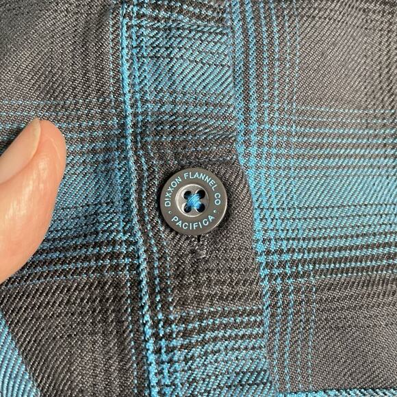 Dixxon Pacifica Flannel Shirt Women's 2XL XXL Blue Plaid Pearl Snap Western NWOT - Picture 9 of 13